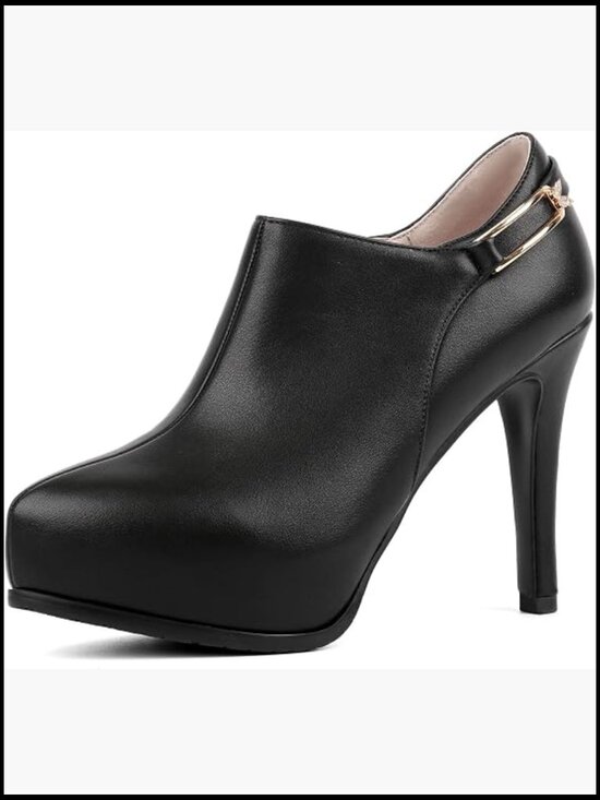 S16dd66701b904e7c8127423e6fd76  High Heel Ankle Booties Platform Stiletto Pumps Side Zip Short Boots Women Shoes